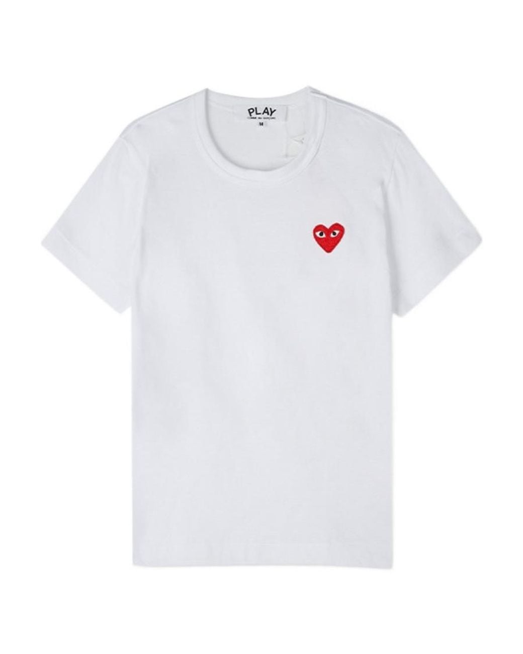 Comme des Garçons White Logo Appliqué T-Shirt