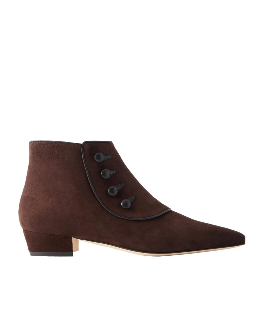 Manolo Blahnik Brown Classic Cuffed Ankle Boots