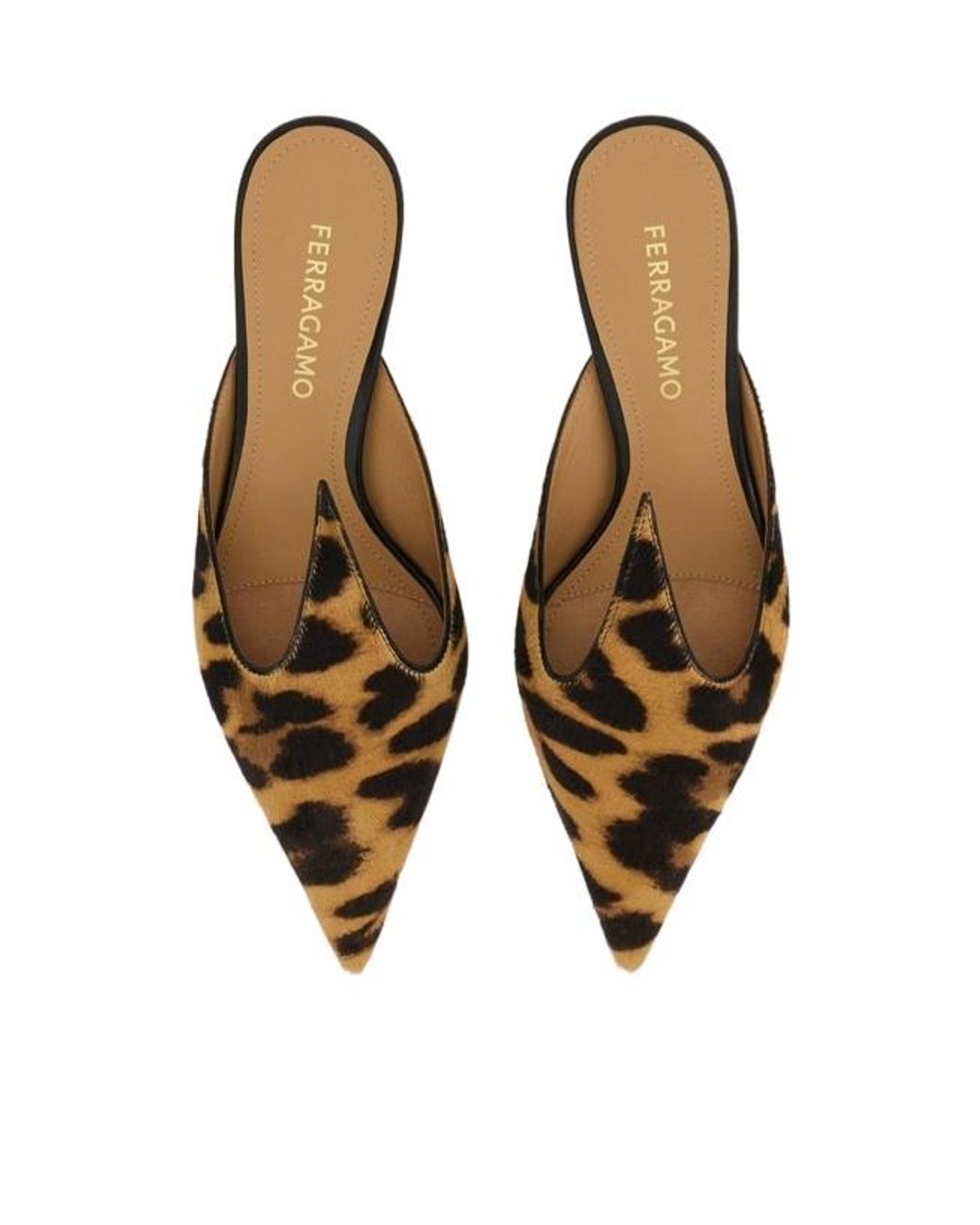 Ferragamo Brown Ferragamo Dorye Pointed-Toe Mules