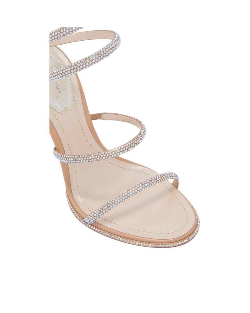 Rene Caovilla White Cleo Apricot Sandal