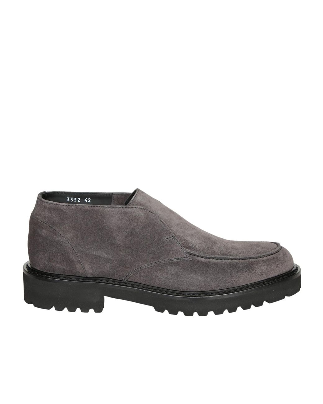 Doucal's Gray Round-Toe Boots for men