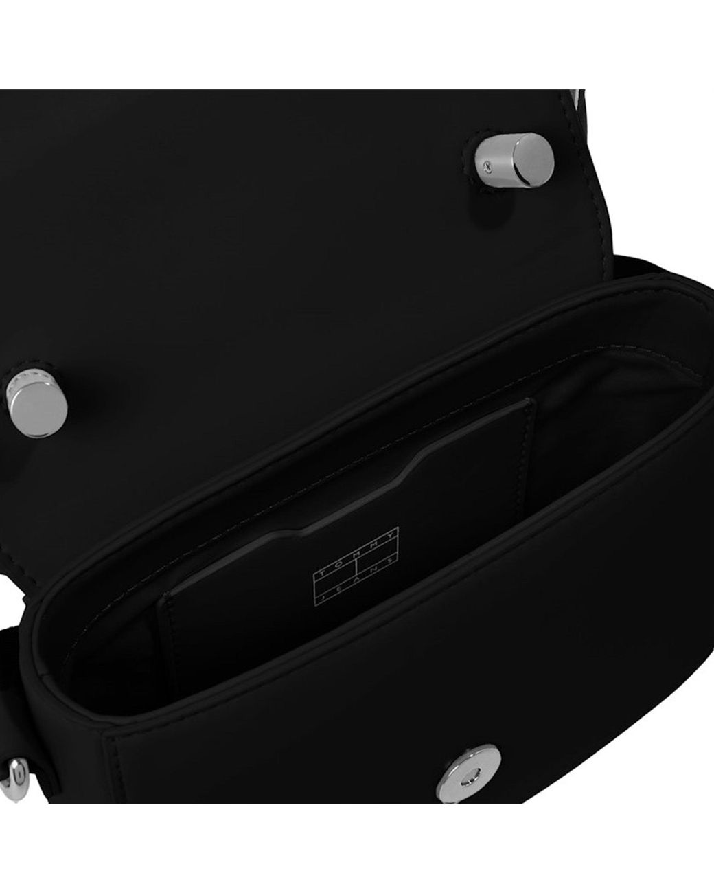 Tommy Hilfiger Black Logo Plaque Crossover Bag