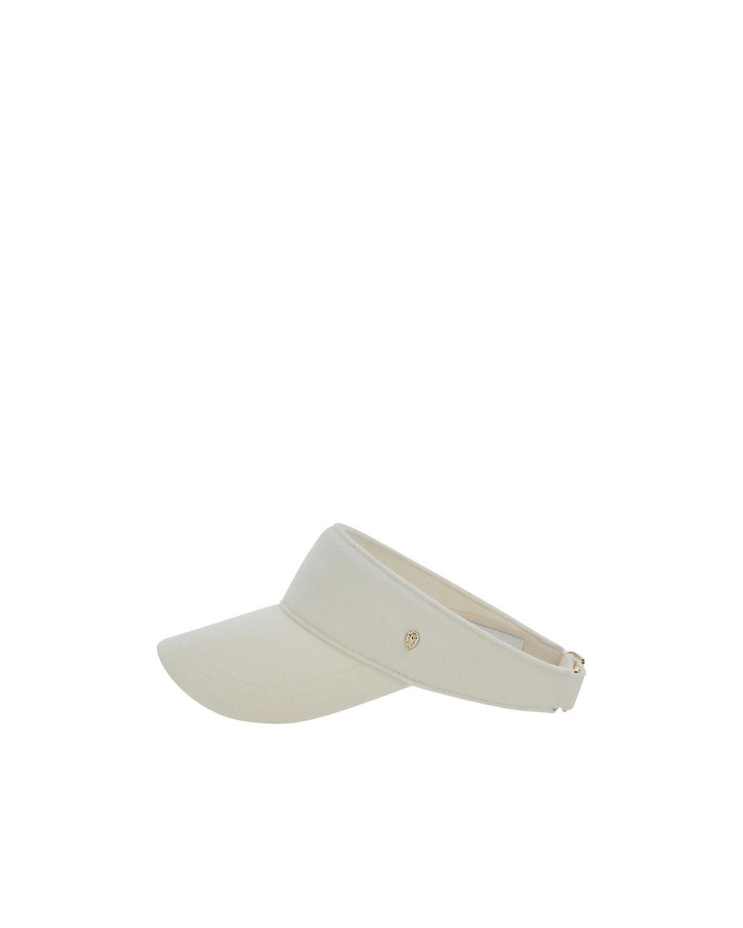 Helen Kaminski White Logo-Plaque Wool Hat