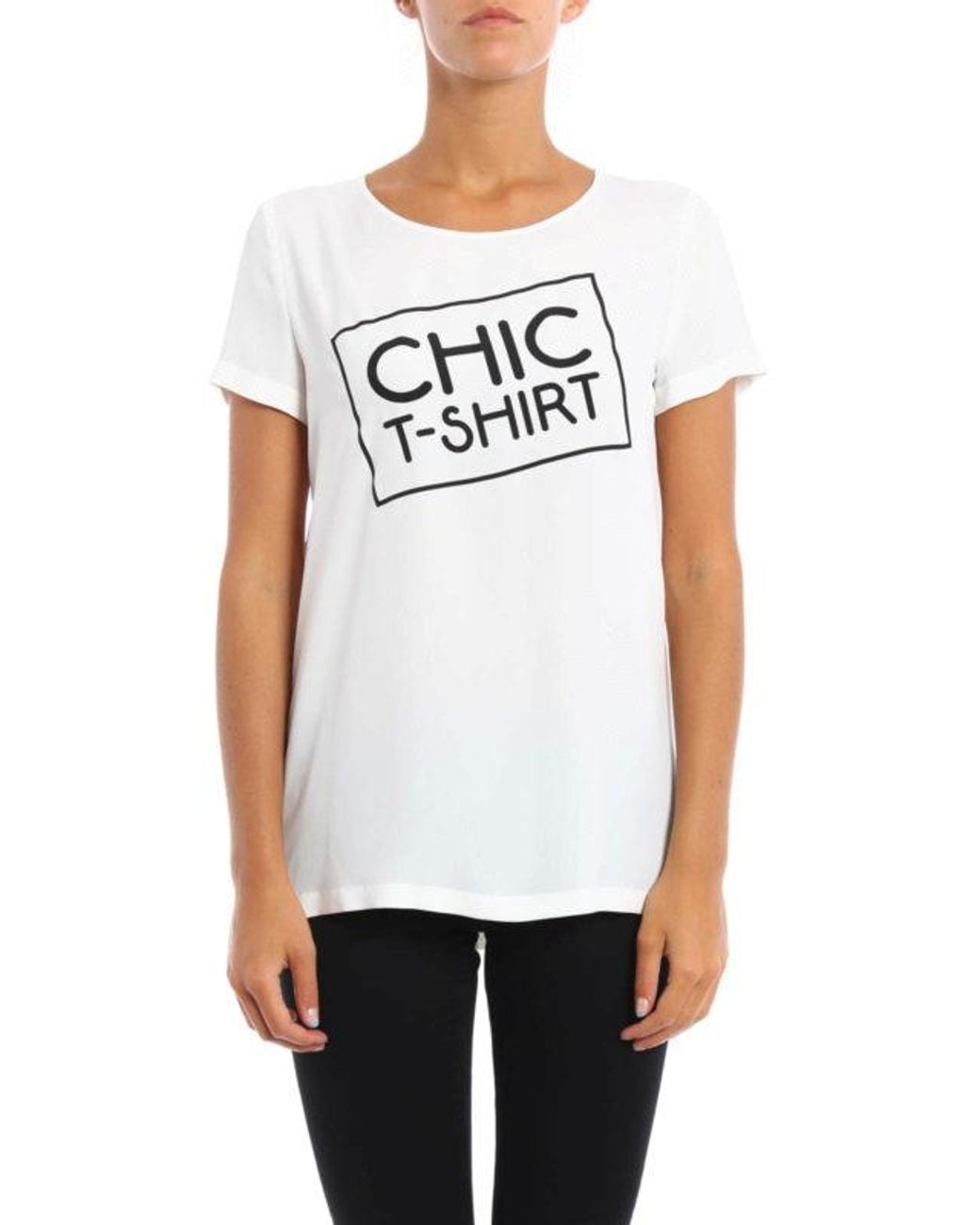 Moschino White Logo Printed Pattern T-Shirt