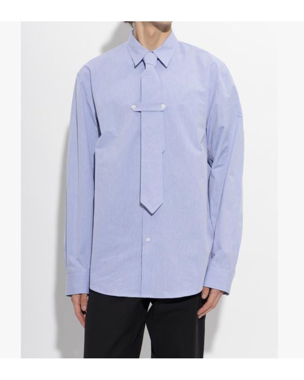 Dries Van Noten Blue Classic Tie Shirt for men