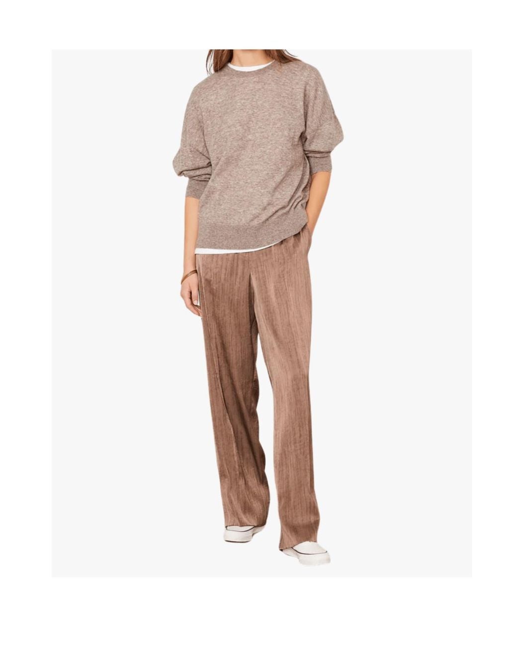 Officine Generale Natural Crew-Neck Long-Sleeve Sweater
