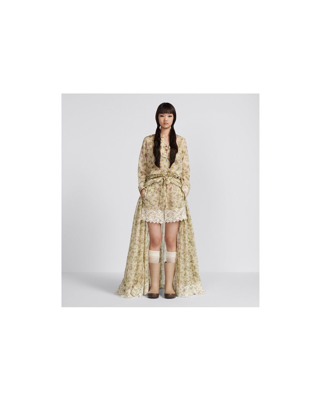 Dior Natural Mid-Length Skirt