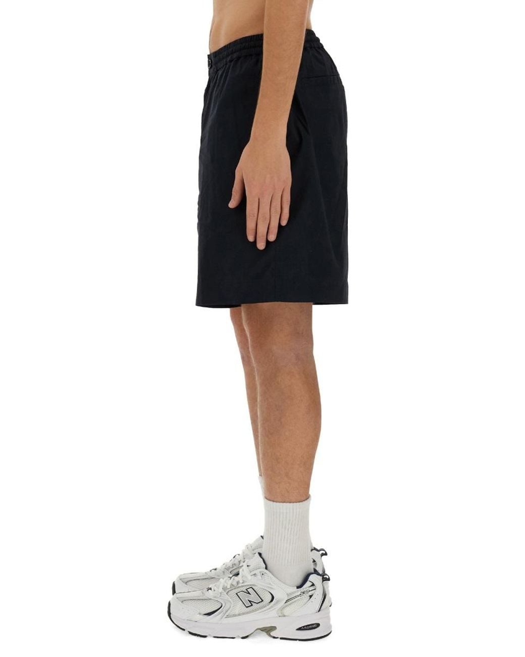 Aspesi Black Bermuda Nemo Relaxed Shorts for men