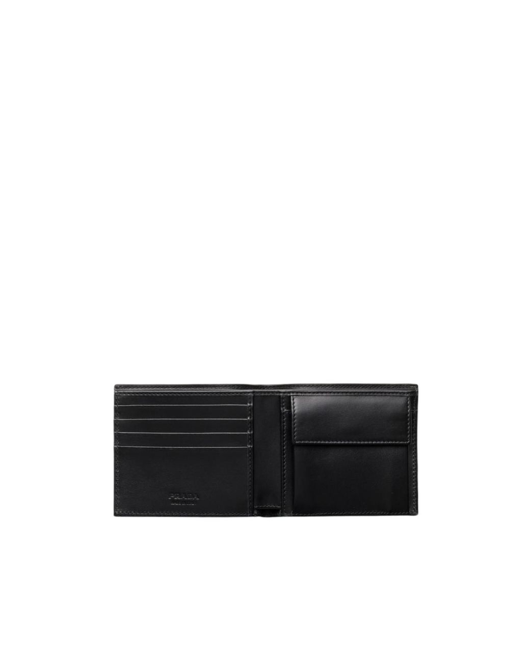 Prada Black Triangle-Logo Wallet for men