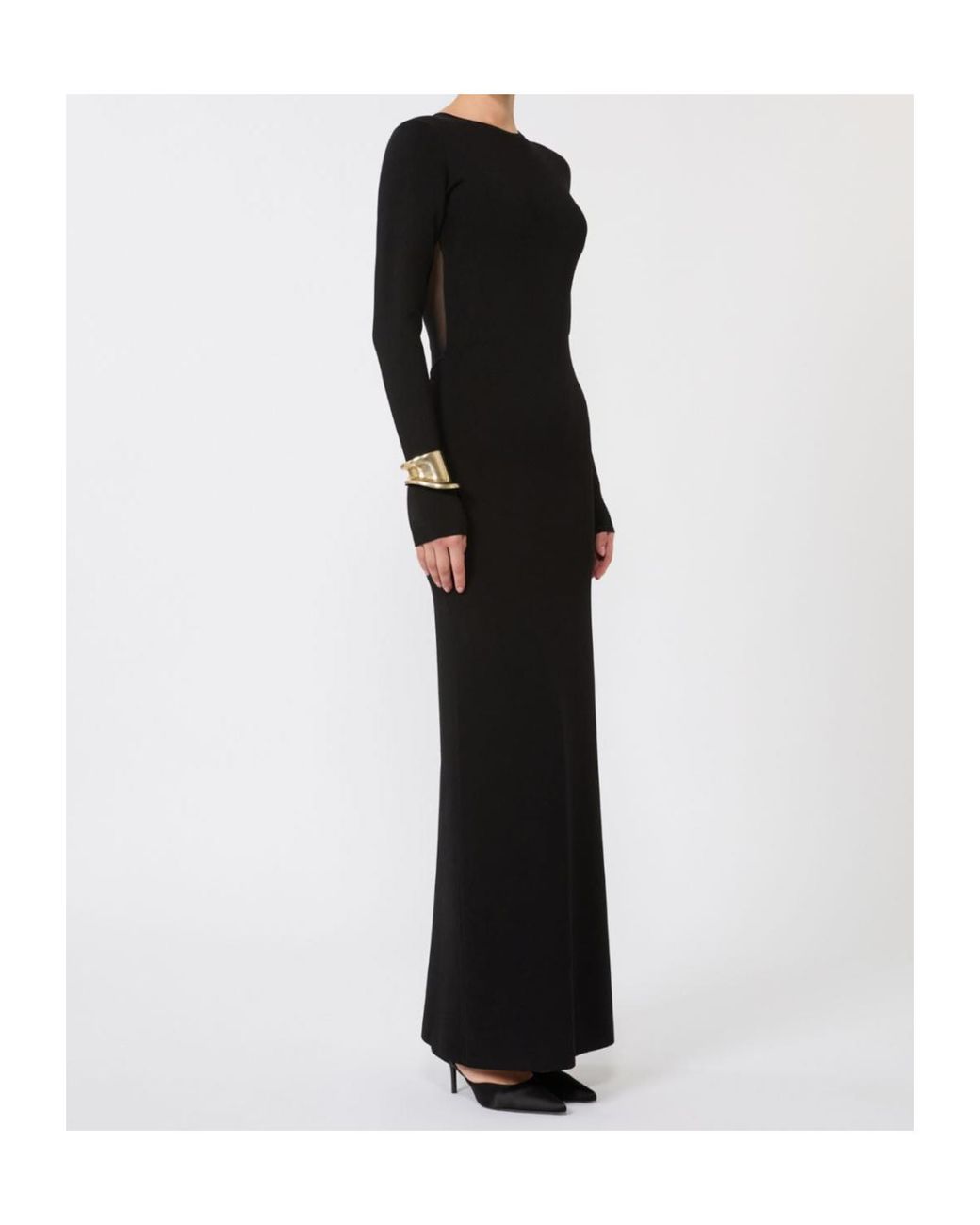 Max Mara Black Viscose Yarn Dress