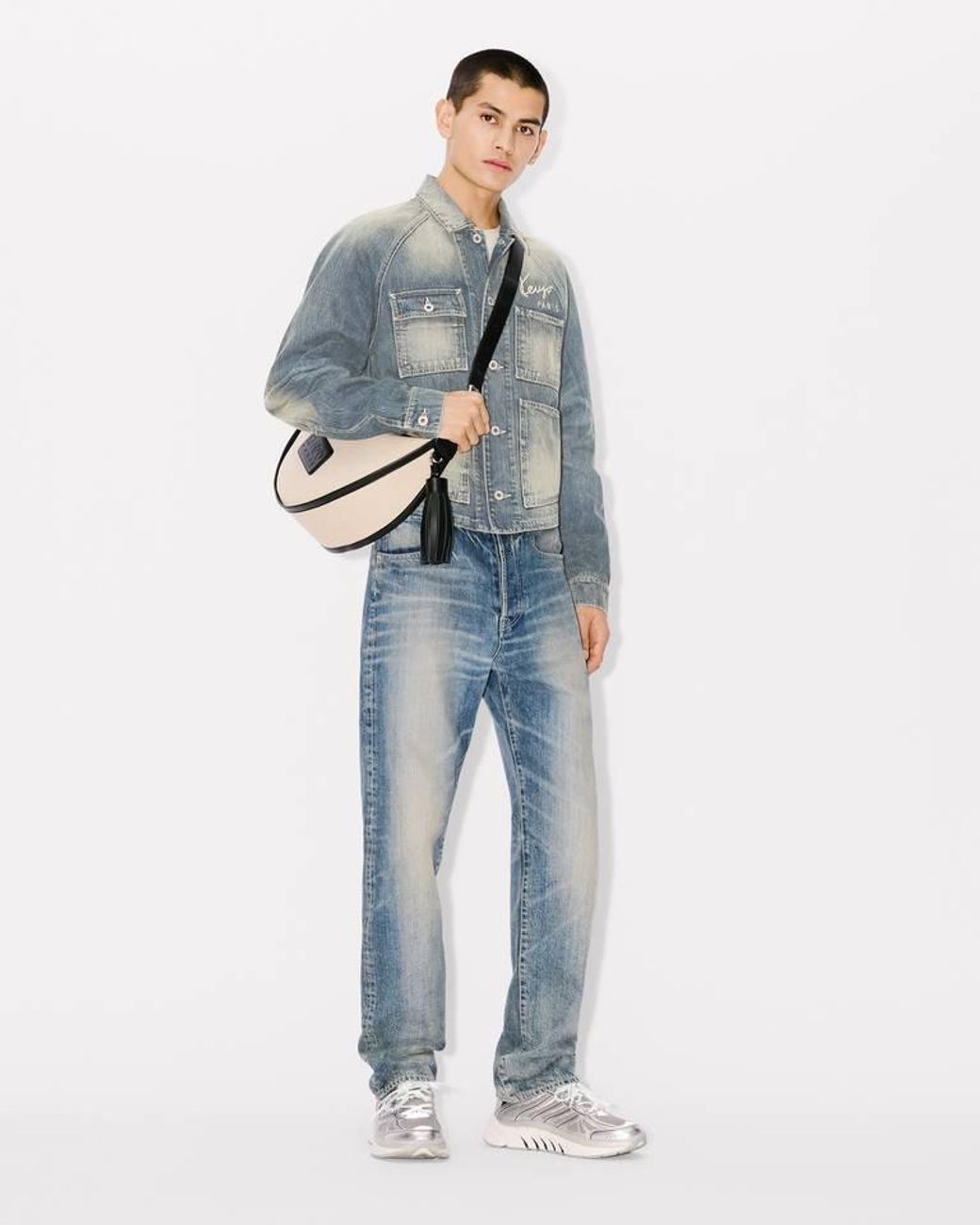 KENZO Blue Creations' Trucker Jacket for men