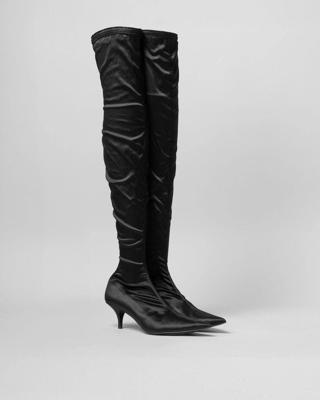 Céline Black Thigh-High Satin Booty