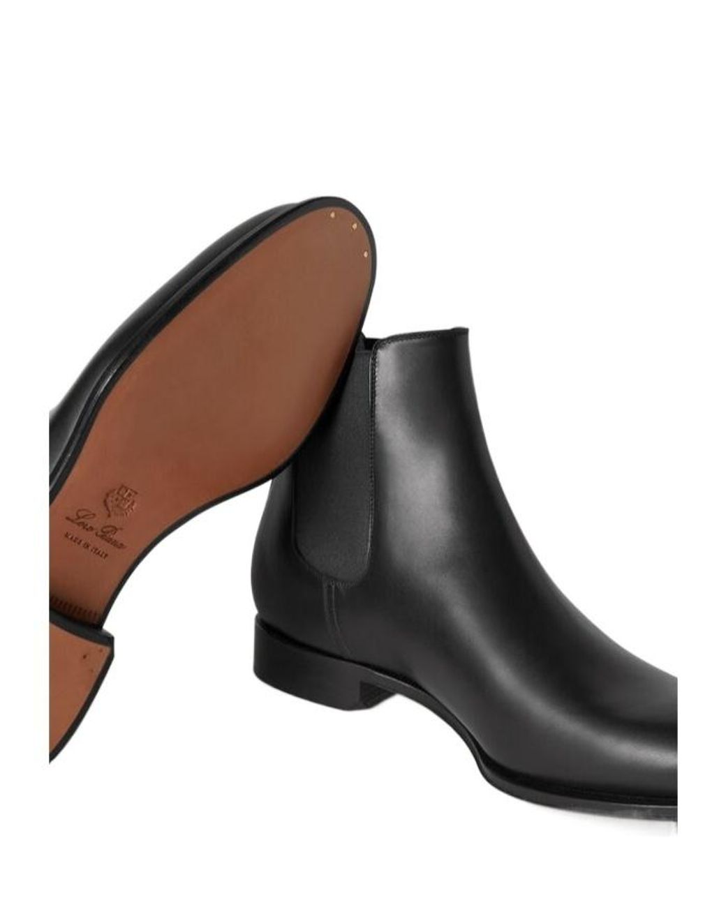 Loro Piana Black Rory Walk Chelsea Boots for men
