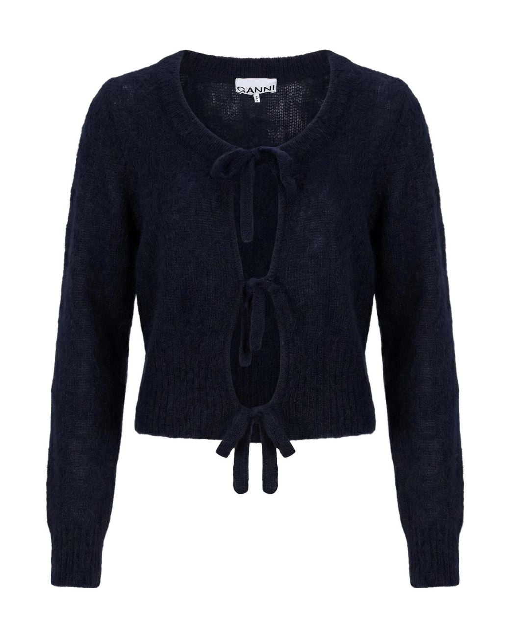 Ganni Blue Solid Color Thick Knitted