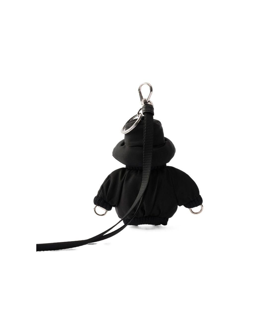 Prada White Triangle-Logo Robot Bag Charm for men