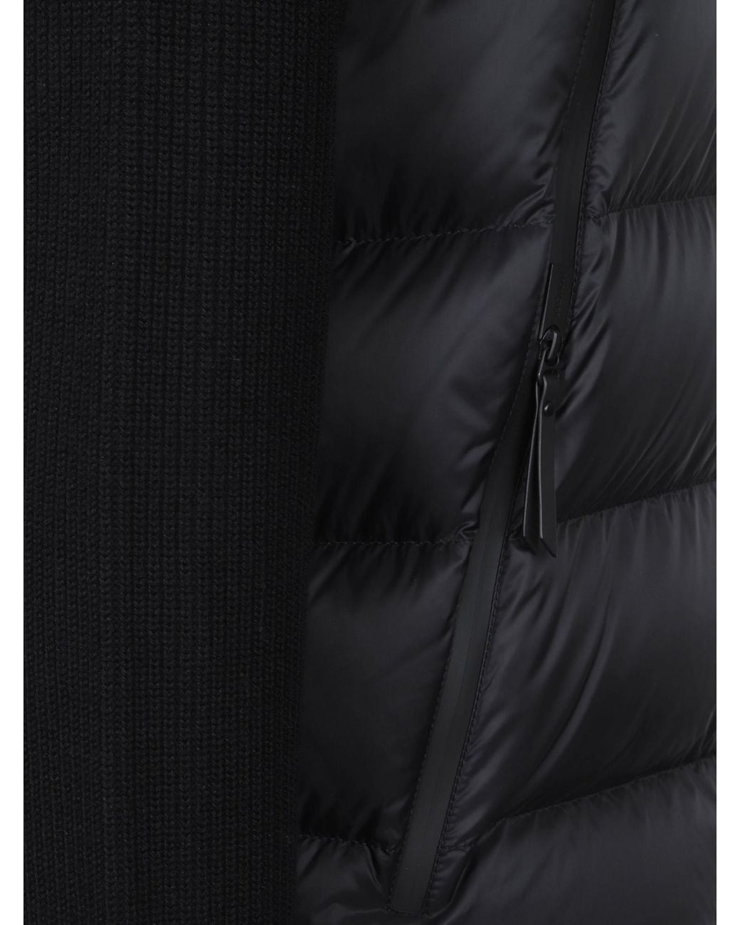 Moncler Black Hooded Quilted Front Cardigan for men