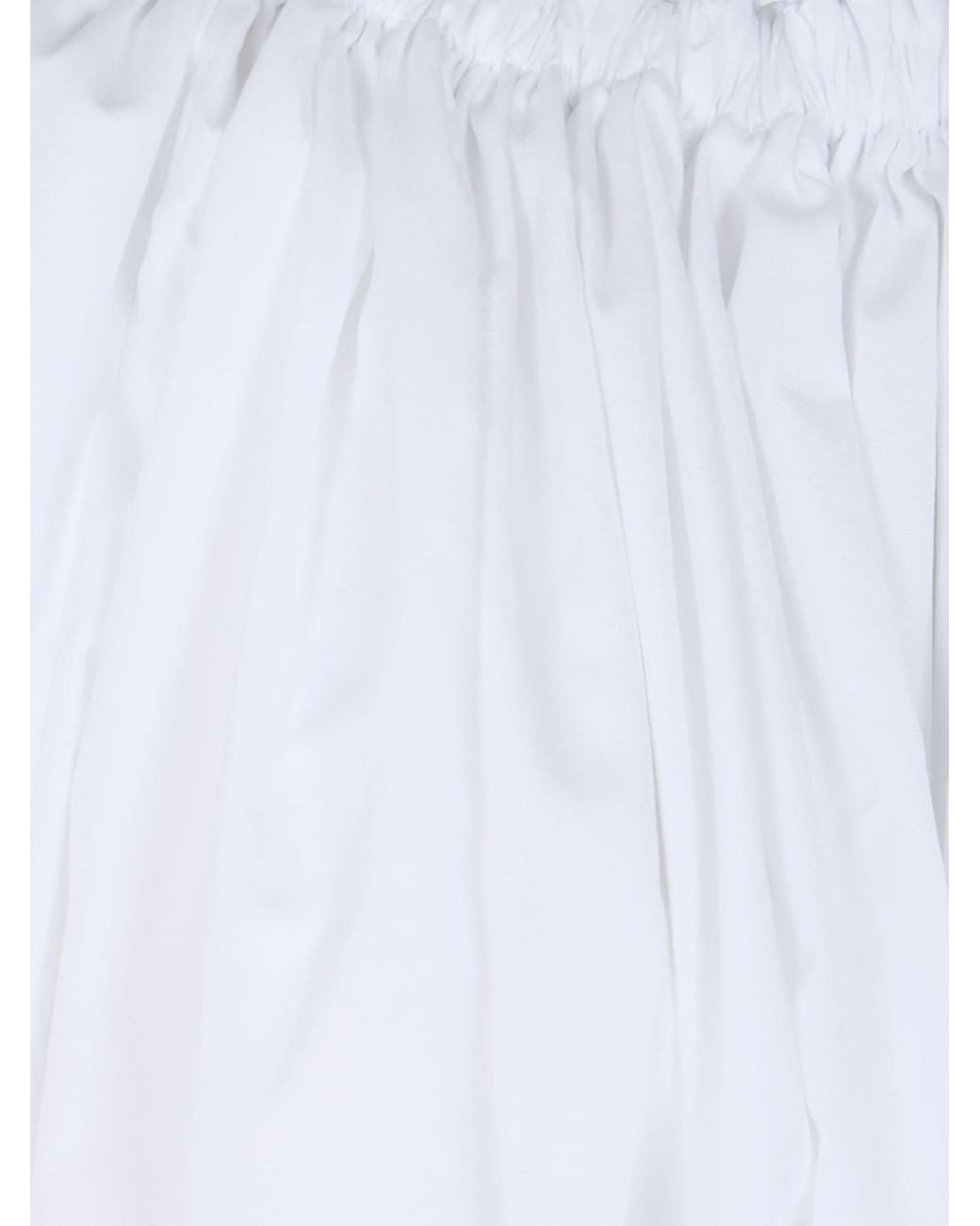Comme des Garçons White Comme Des Garçons Sleeveless Gathered Blouse