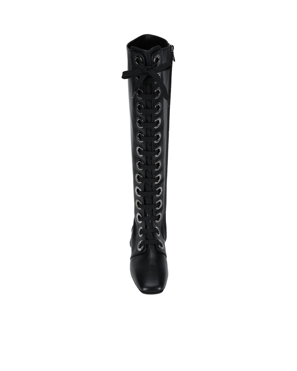 Dolce & Gabbana Black Minimalist Square-Toe Tall Boots