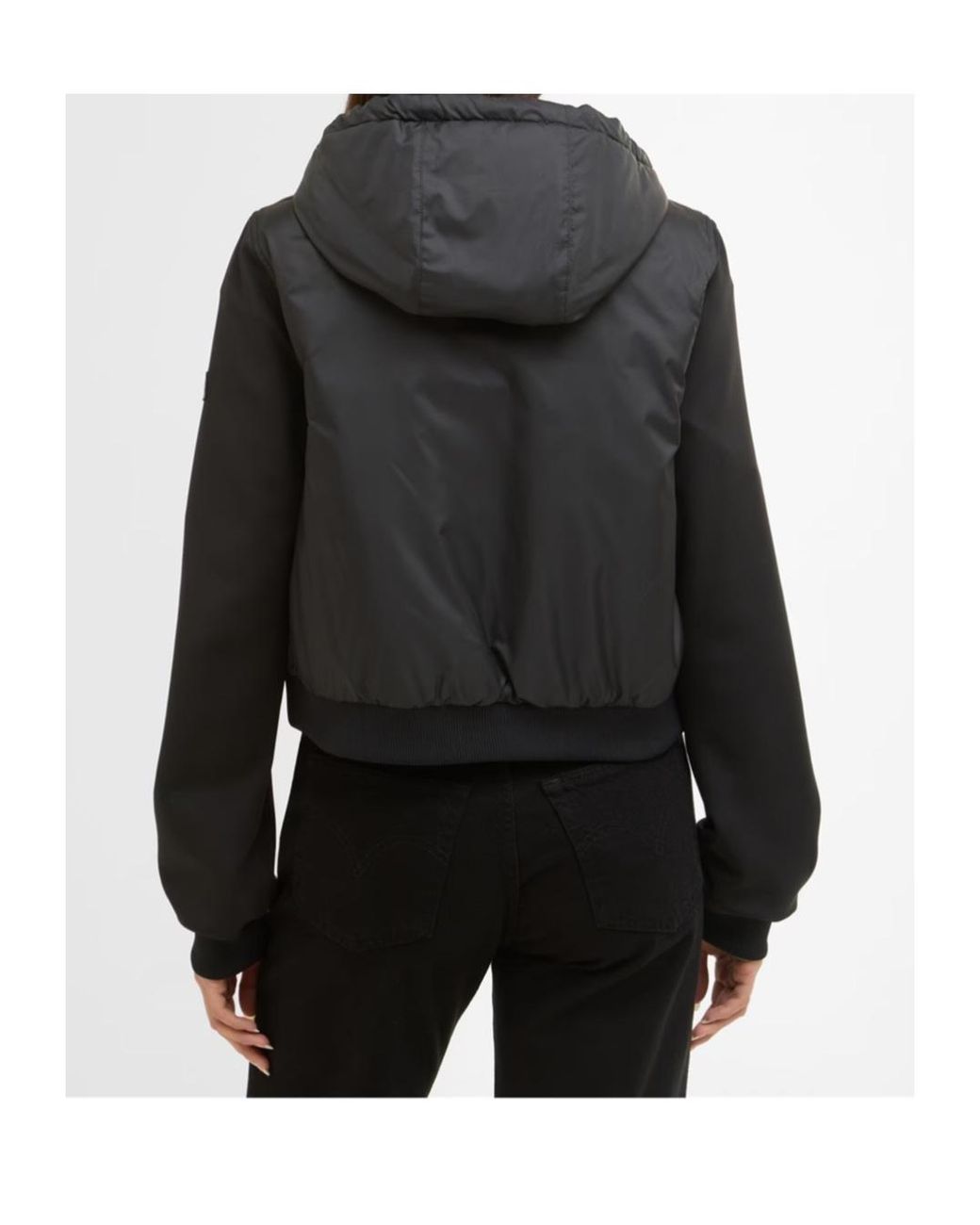 Barbour Black Equinox Quilted Sweatshirt