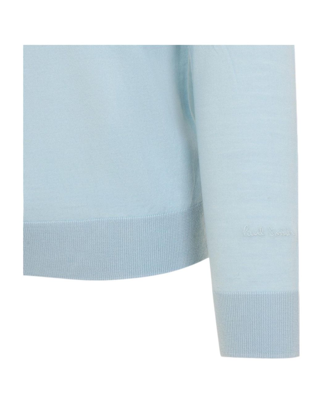 Paul Smith Blue Long-Sleeve Knitted Polo Shirt for men