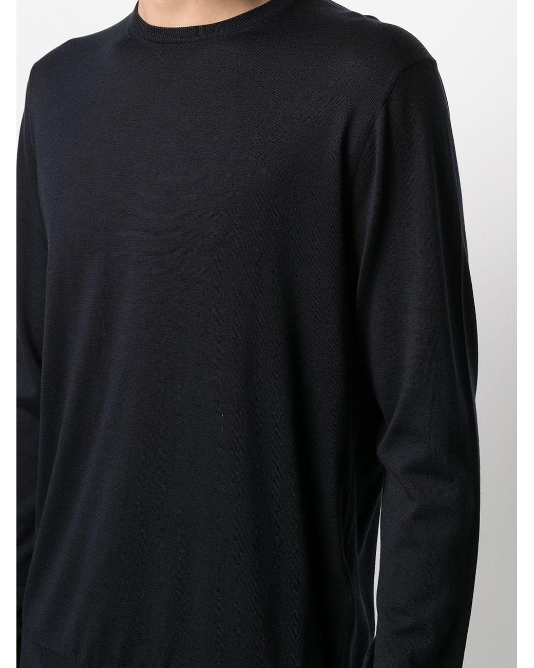 Giorgio Armani Blue Crew Neck Sweatshirt for men
