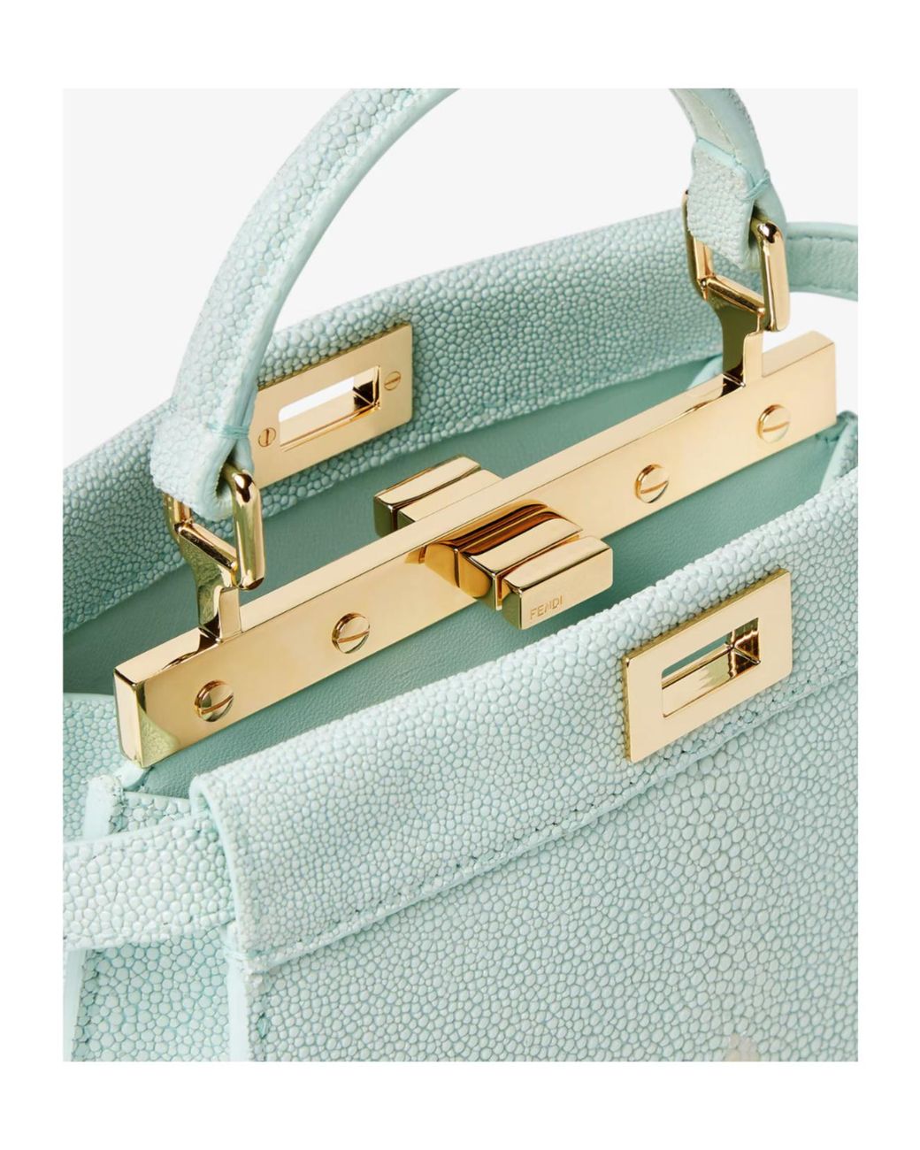 Fendi Blue Light Stingray Leather Bag