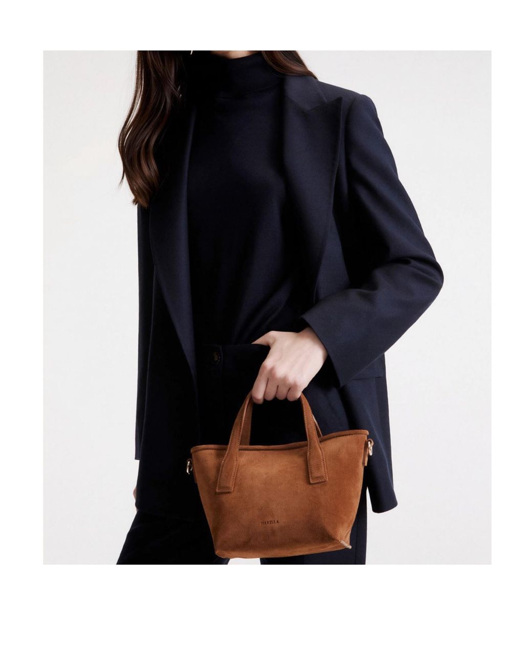 Marella Brown Suede Handbag