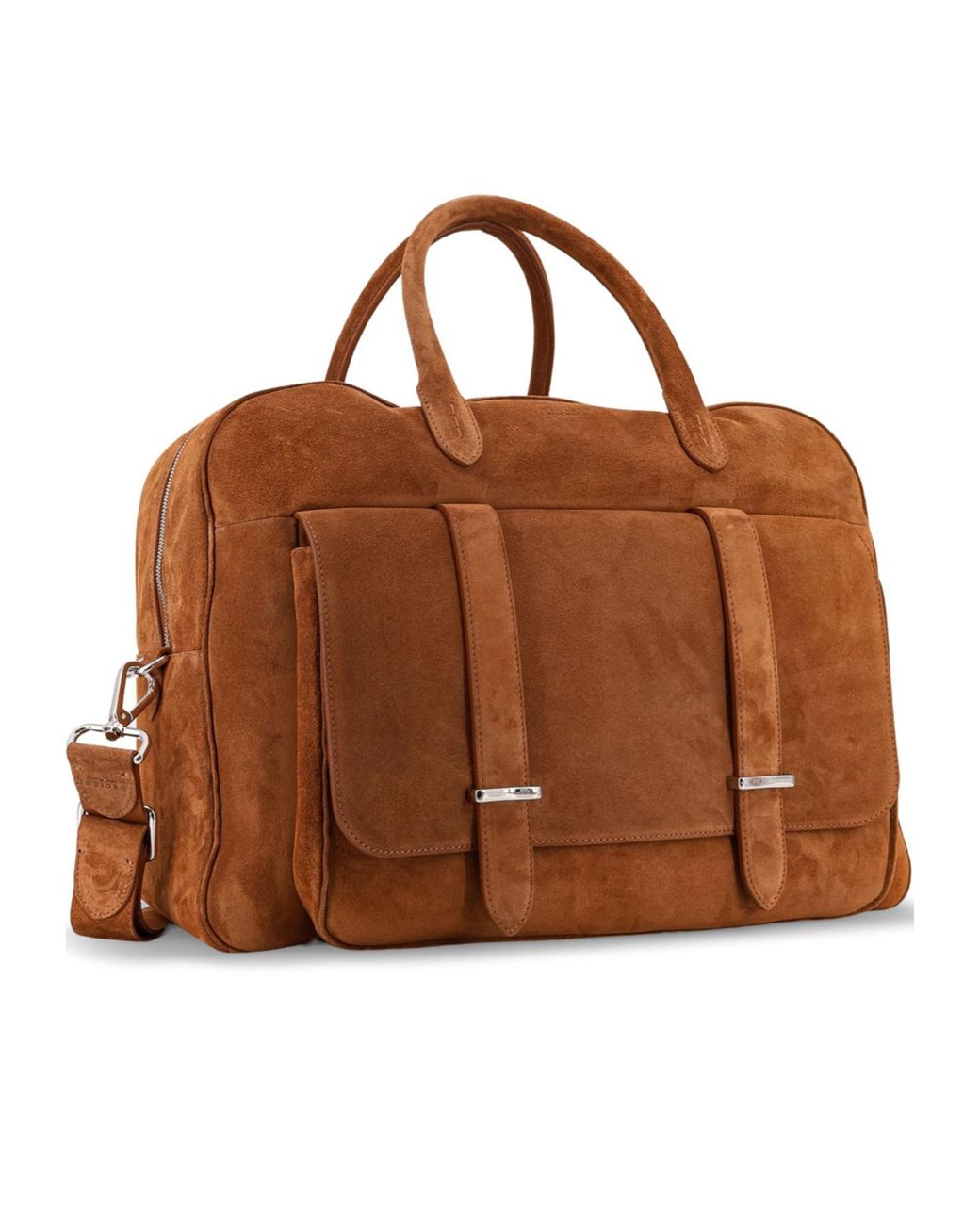 Orciani Brown Front Pocket Laptop Bag for men