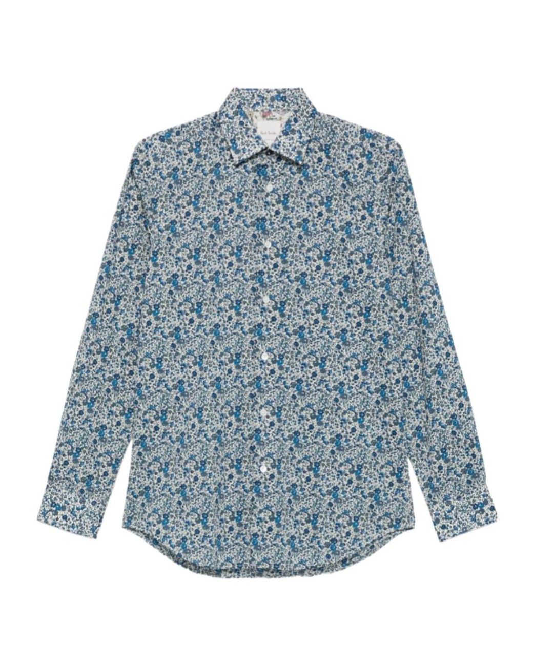 Paul Smith Blue Printed Pattern Shirt for men