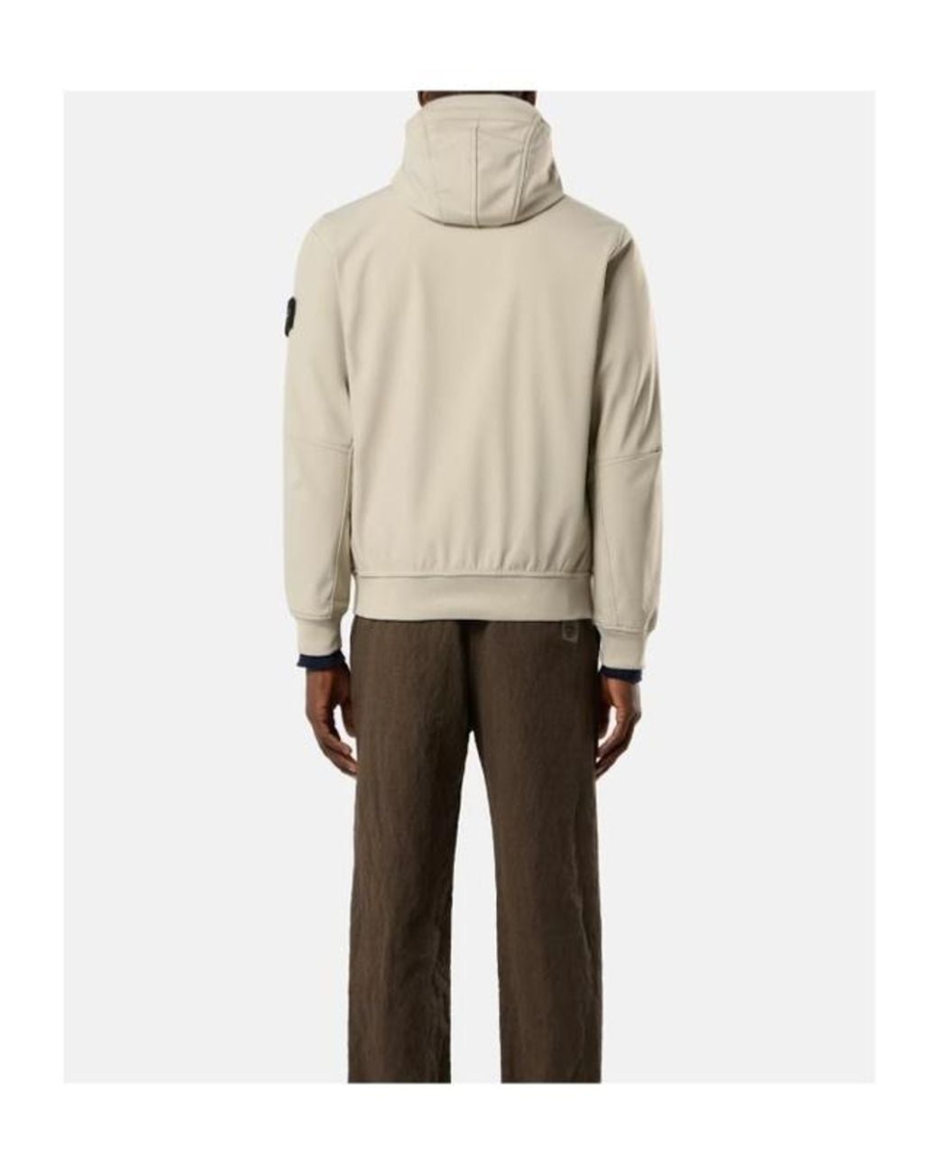 Stone Island Natural Hooded Jacket With Wind- And Water-Resistant Membrane for men
