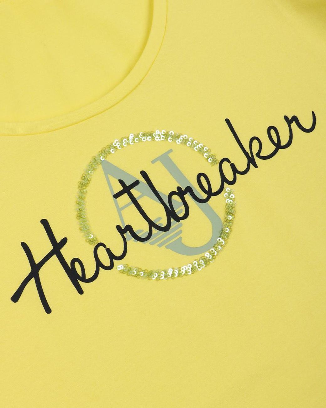 Armani Jeans Yellow Item O-Neck Short-Sleeved T-Shirt