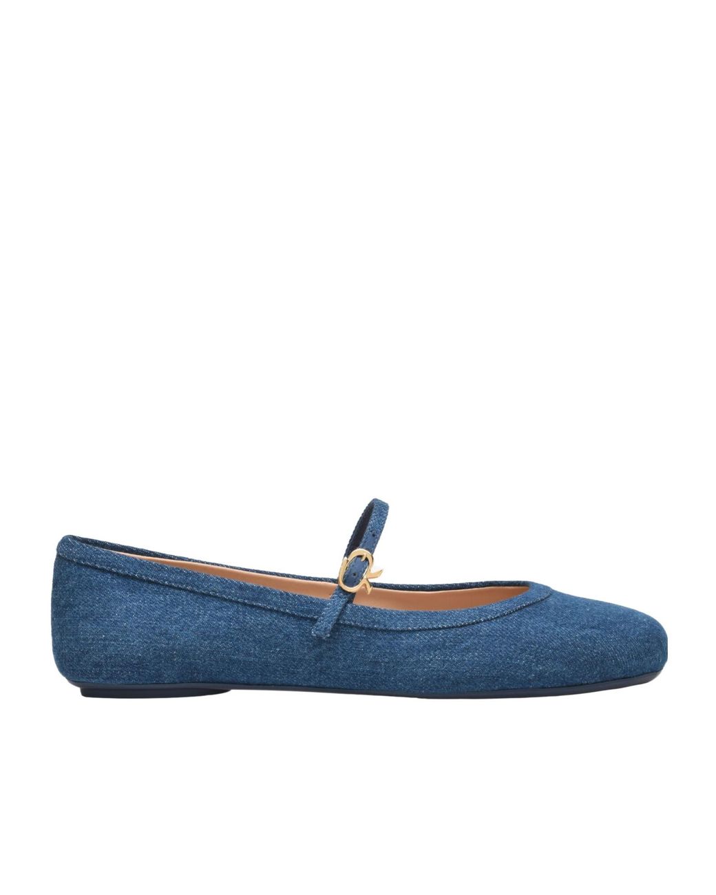 Gianvito Rossi Blue Carla Ballerina Shoes