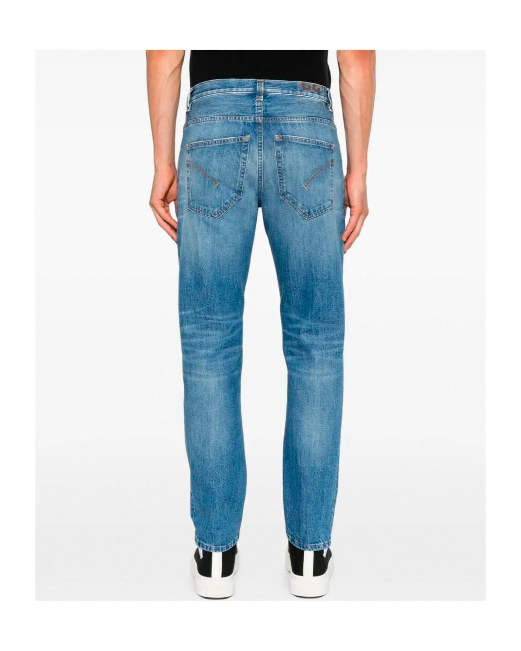 Dondup Blue Brighton Faded Straight-Leg Jeans for men