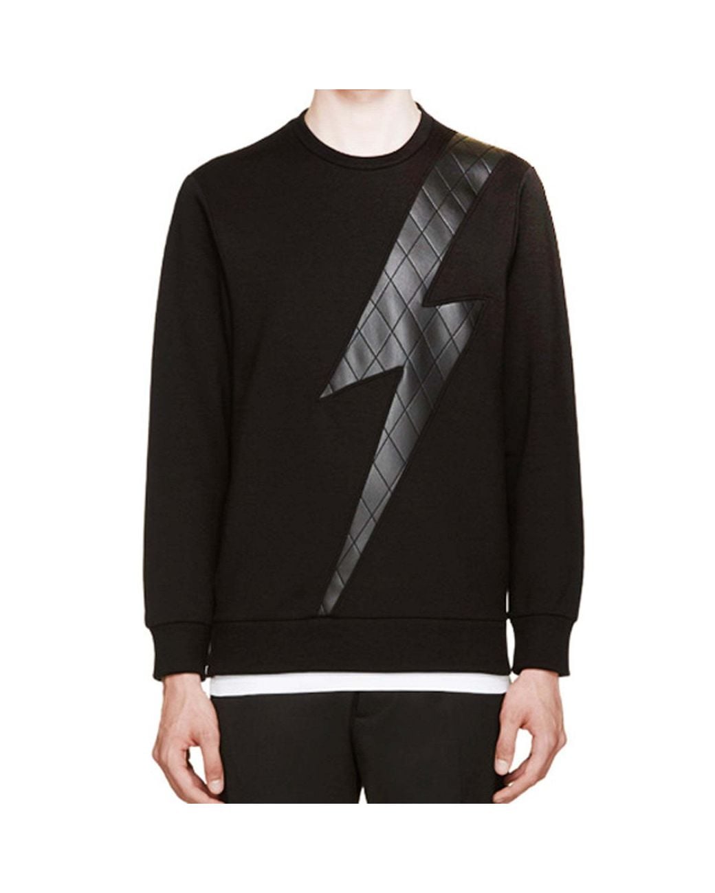 Neil Barrett Black Round-Neck Sweater for men