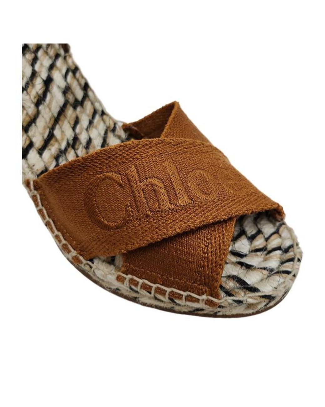 Chloé Brown Piia Crossover-Strap Sandals