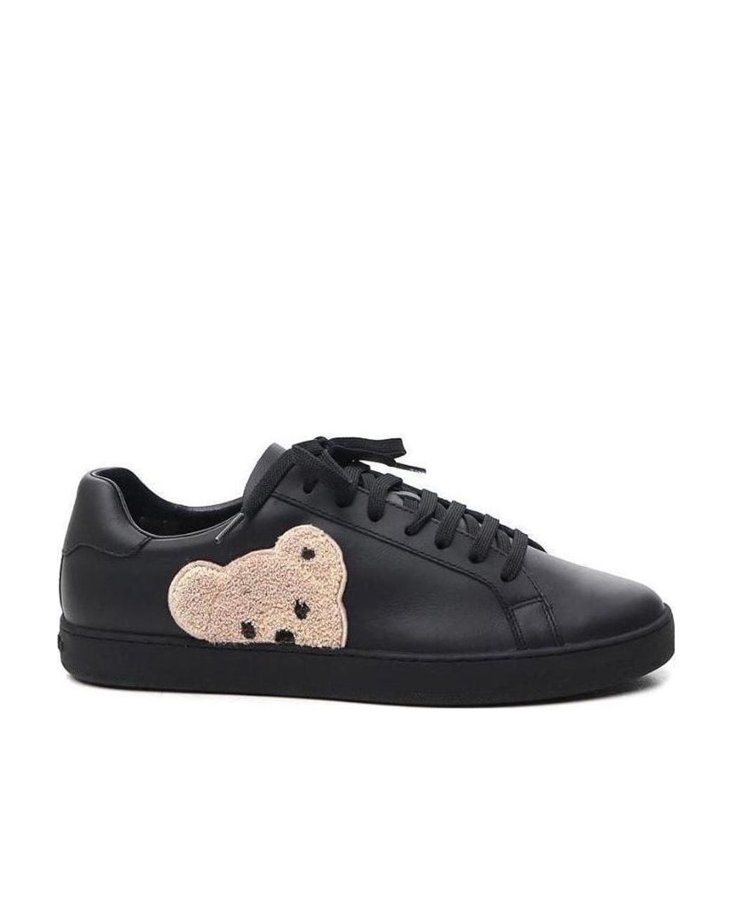 Palm Angels Black Teddy Bear Low-Top Sneakers for men