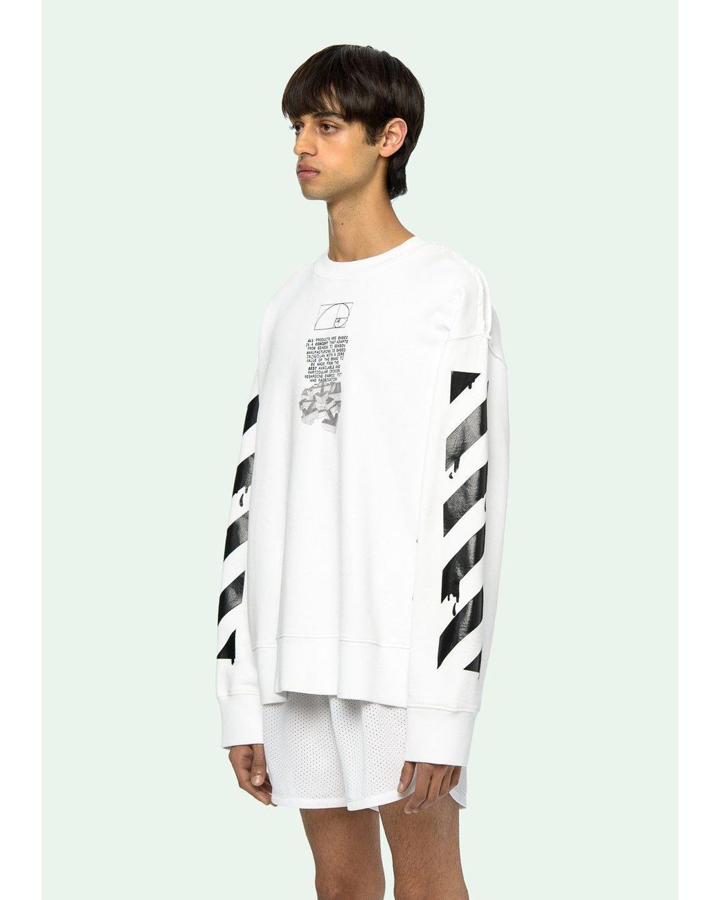 Off-White c/o Virgil Abloh Black Dripping Arrows Sweatshirt for men