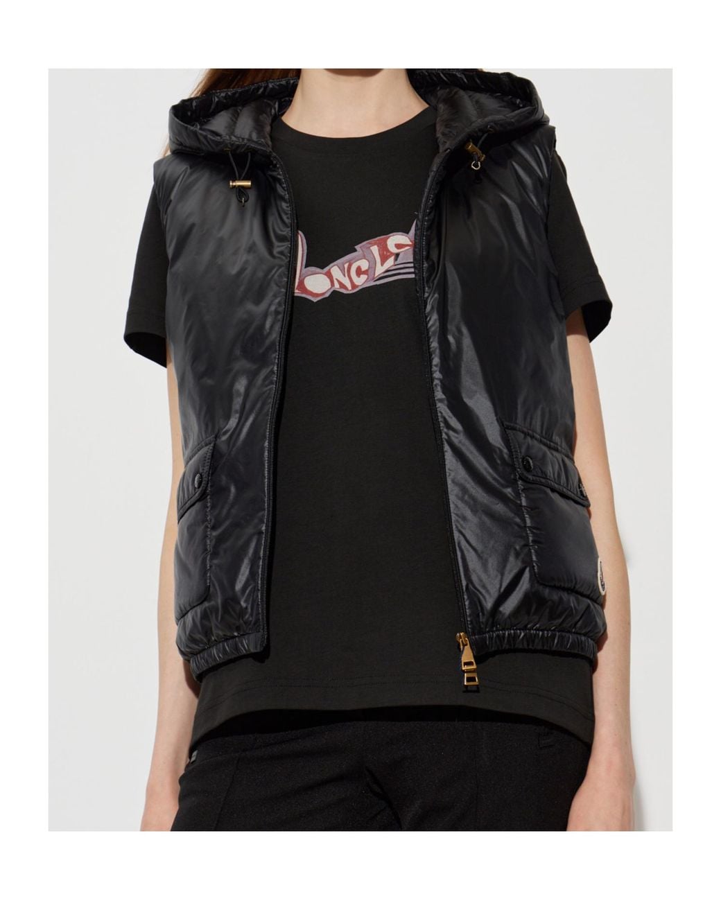 Moncler Black Lansette Quilted Vest