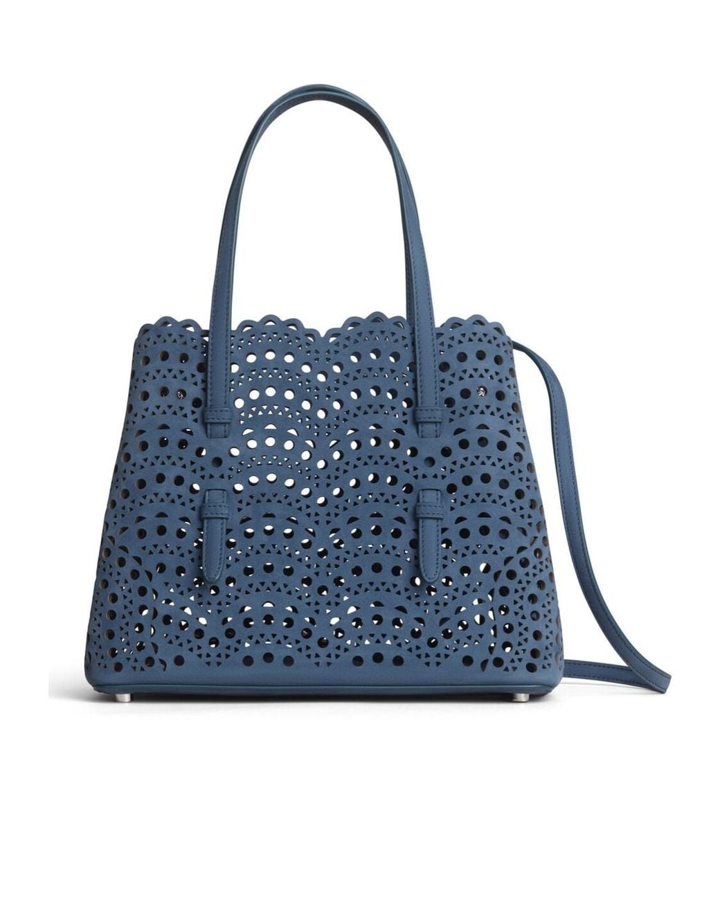 Alaïa Blue Alaïa Mina 25 Mini Tote Bag