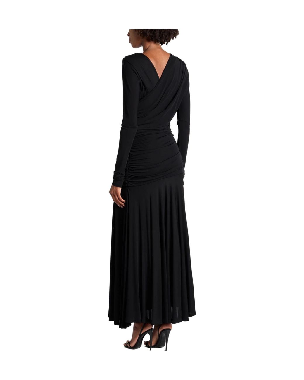 Ganni Black Maxi Dress Viscose
