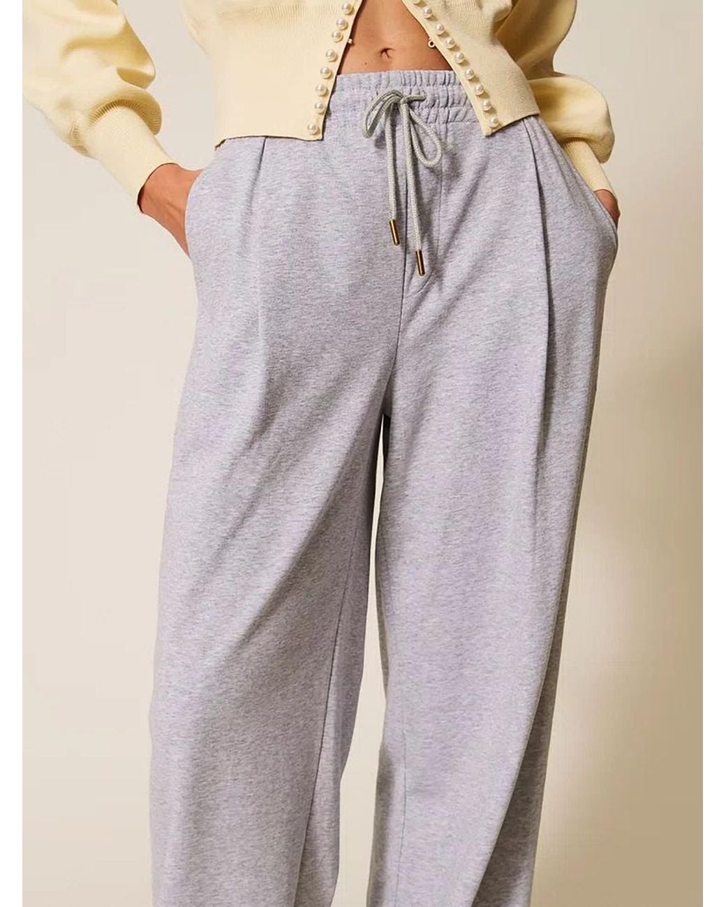 Twinset Purple Drawstring Trousers
