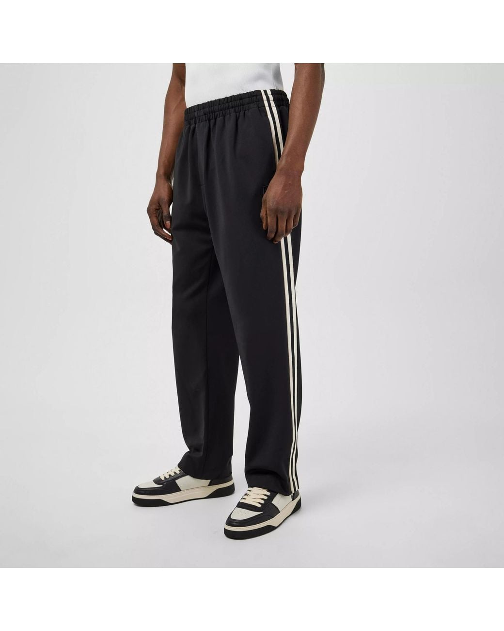 Represent Black Stripe Track Pants for men