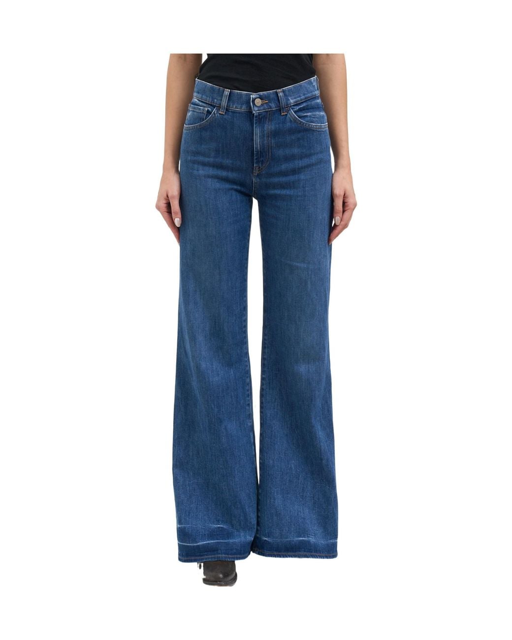 Dondup Blue Wide-Leg Jeans