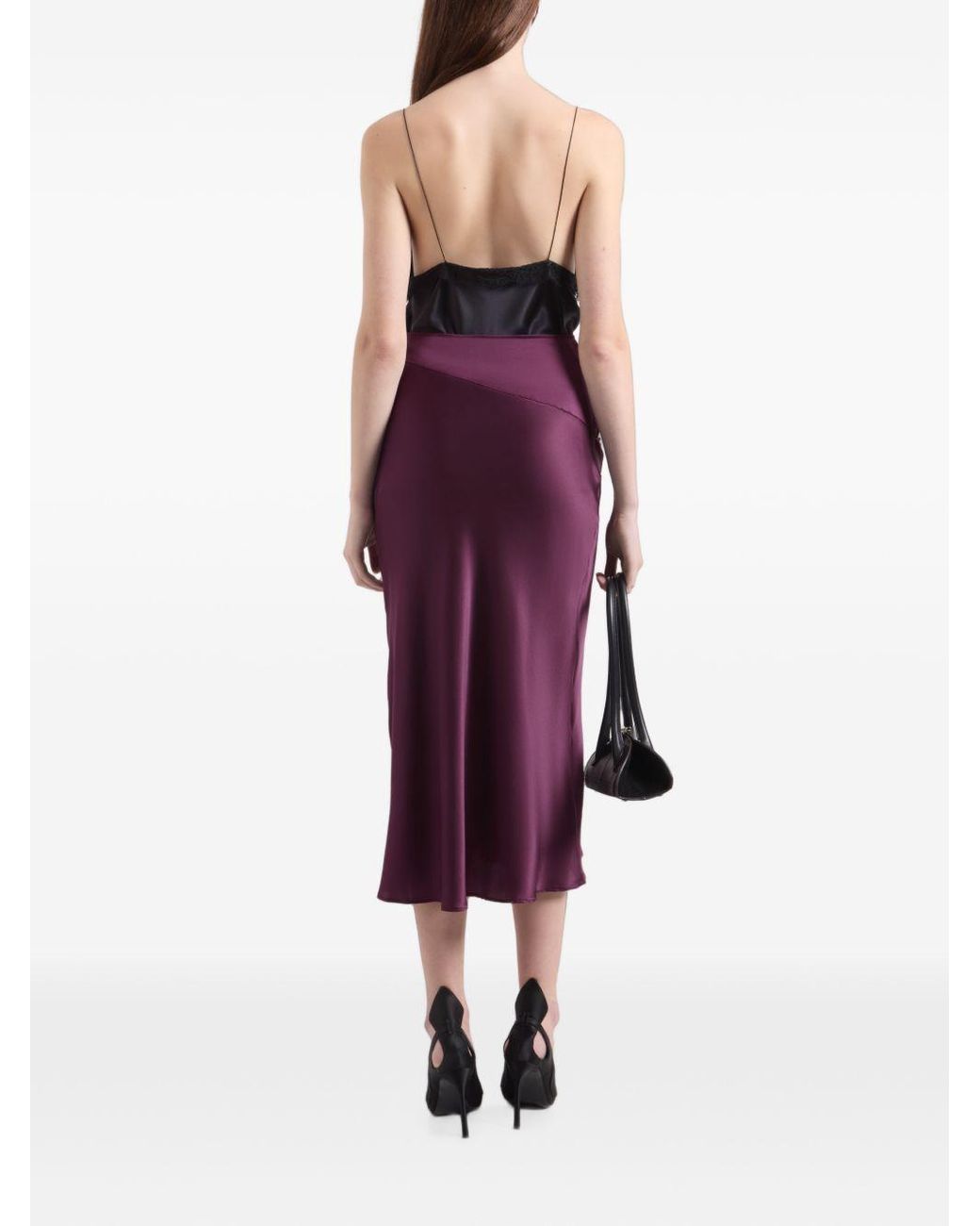 Nina Ricci Purple Asymmetrical Draped Skirt