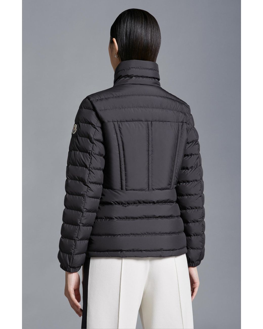 Moncler Gray High Neck Quilted Jacket