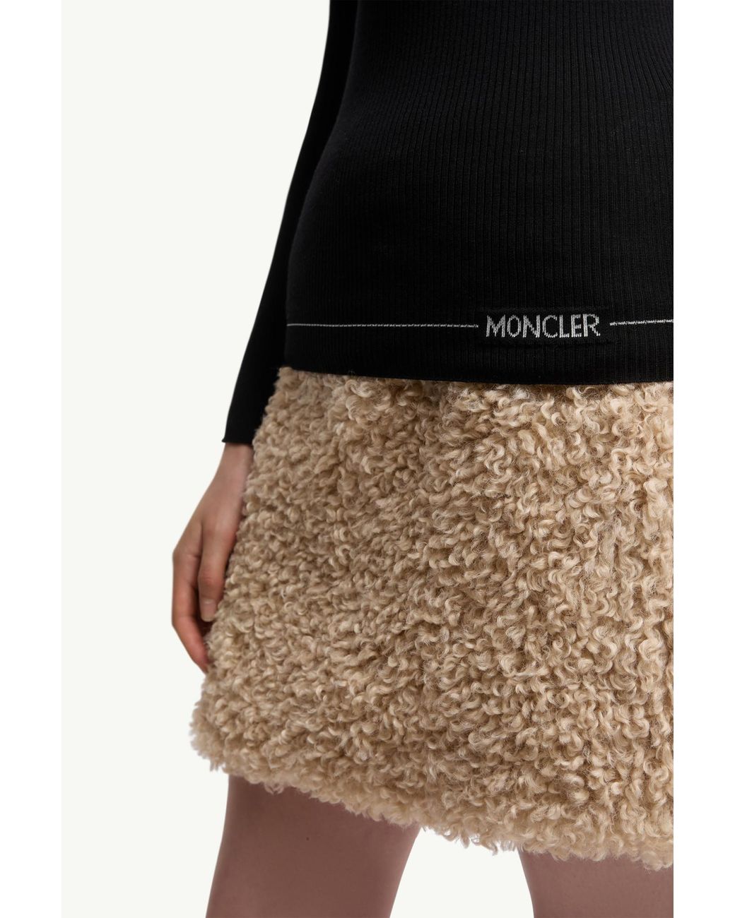 Moncler Black Turtleneck Long Sleeved Knitted Top