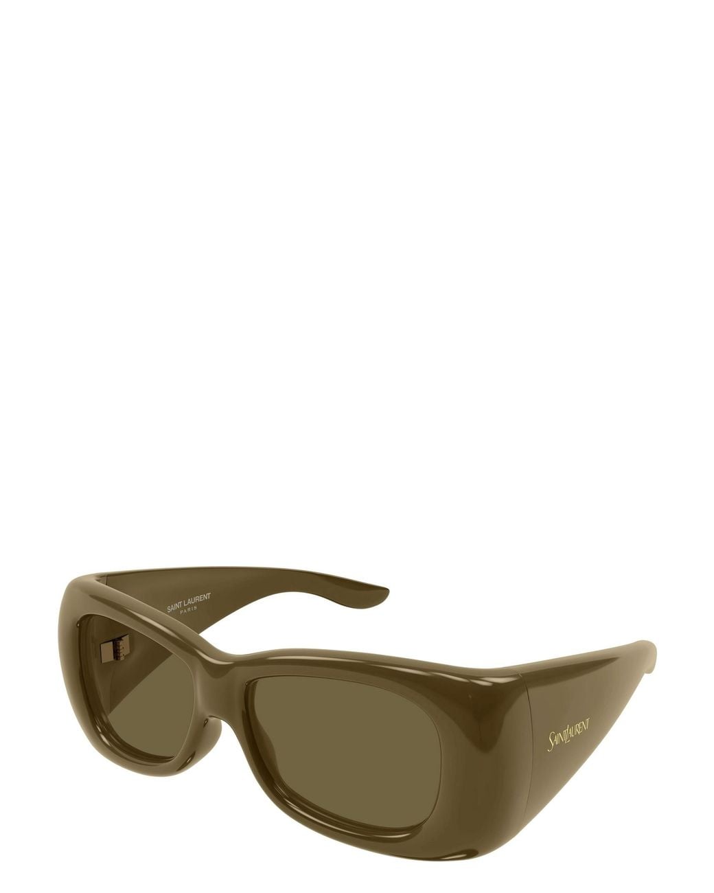 Saint Laurent Green Eyewear Howl Oversized Frame Sunglasses for men