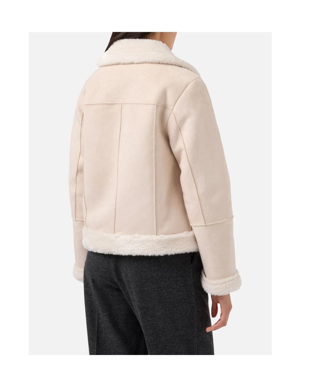 Mc2 Saint Barth Natural Lorayne Faux-Shearling Jacket