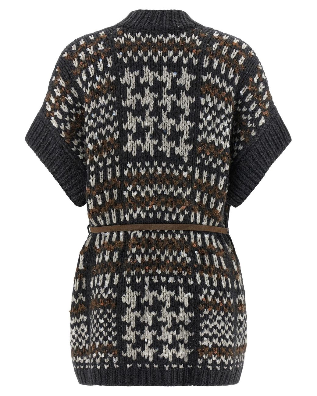 Brunello Cucinelli Black 'Opera Prince Of Wales' Cardigan