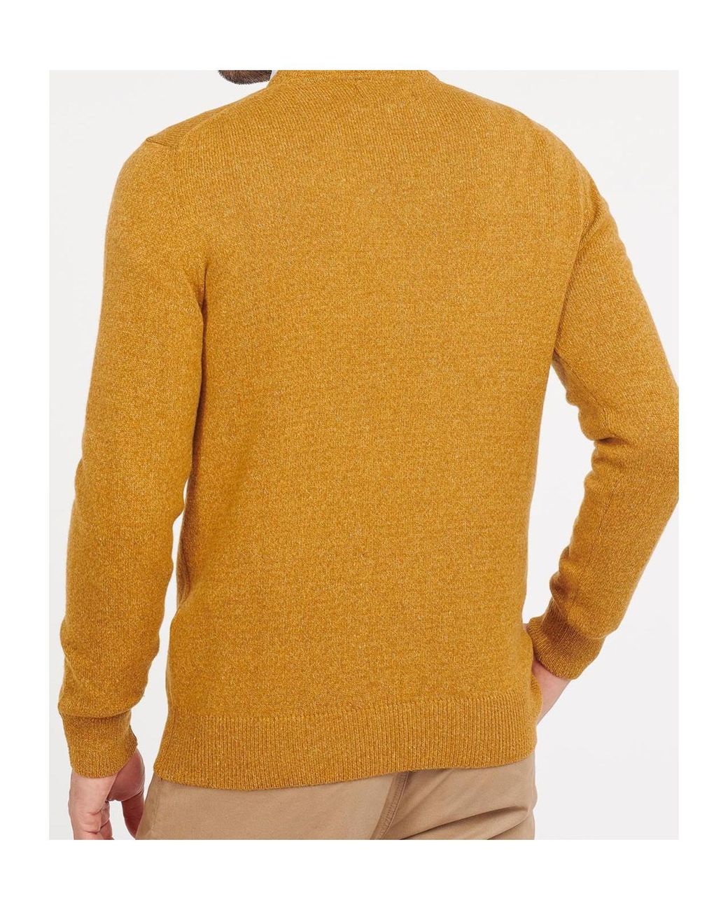 Barbour Yellow Long-Sleeved Wool Sweater for men